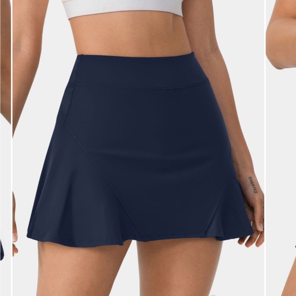 Halara Tennis Golf Skirt Hidden Pockets Navy Blue women’s Size Small - Picture 2 of 14